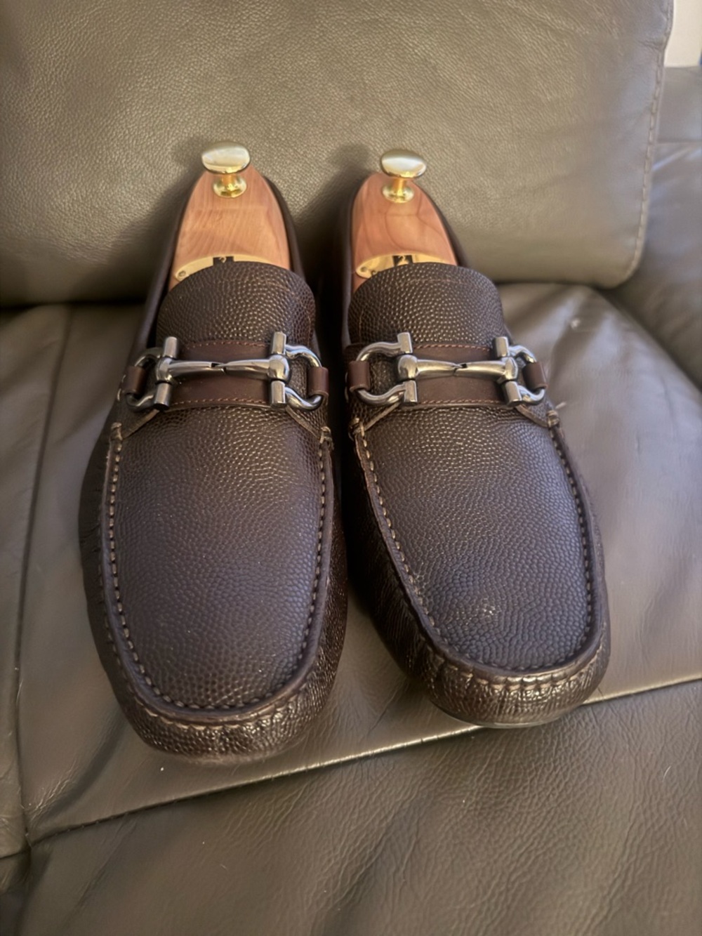 Salvatore Ferragamo Parigi Men’s Arizona Leather Drivers
